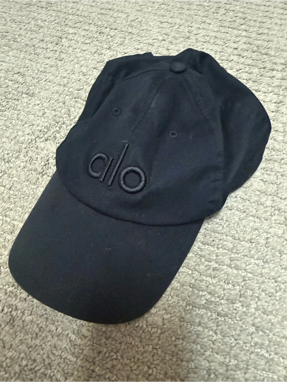 ALO Yoga Black Logo Baseball Cap